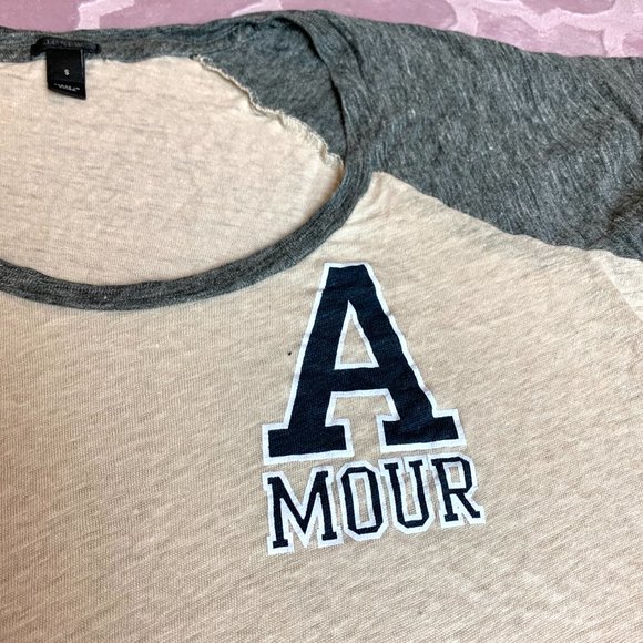 J. Crew linen Amour baseball tee sz S - Picture 2 of 6